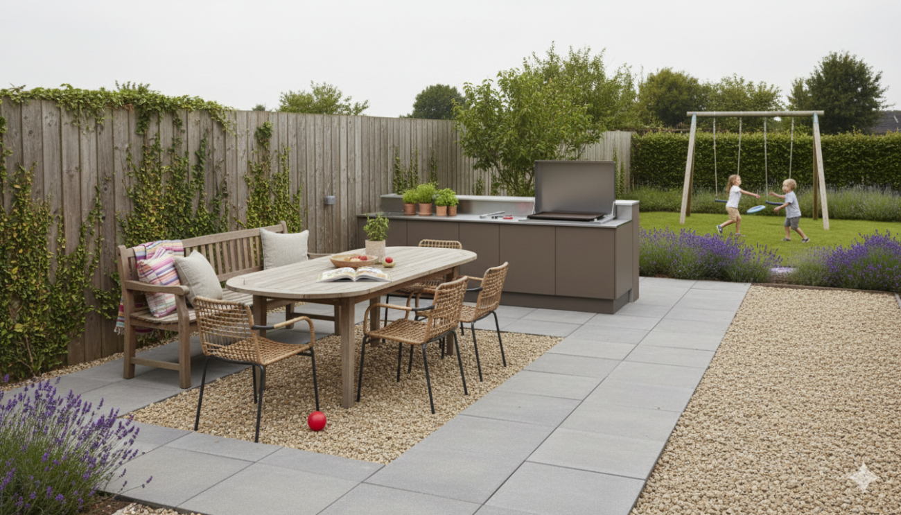 sécurité cuisine extérieure enfants circulation et aménagement OXONIS